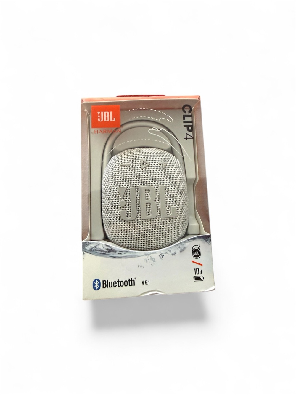 JBL Clip 4 Portable Bluetooth Speaker - Light Gray